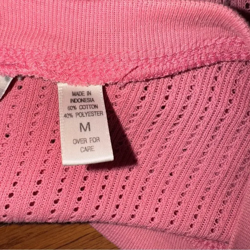 Victoria’s Secret Vintage90s One Piece Thermal Pajama Union Suit Pink Size M